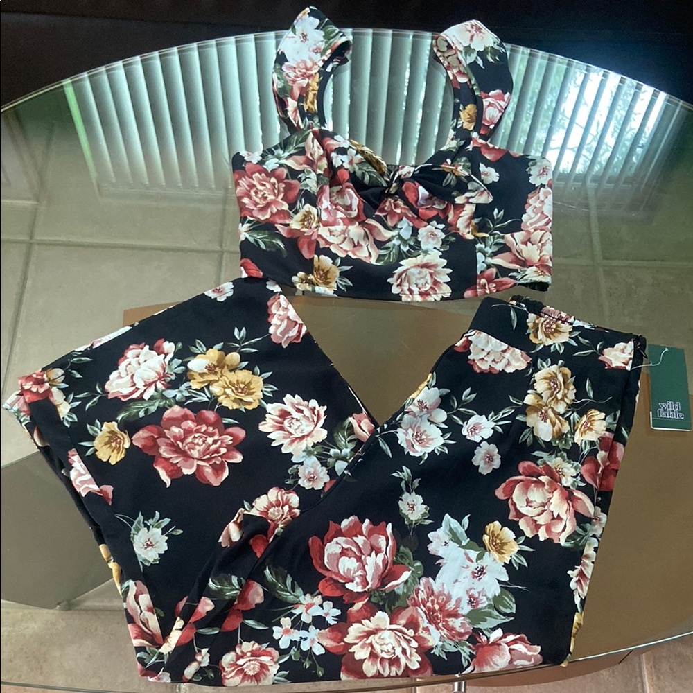NWT Wild Fable cropped top/pants set